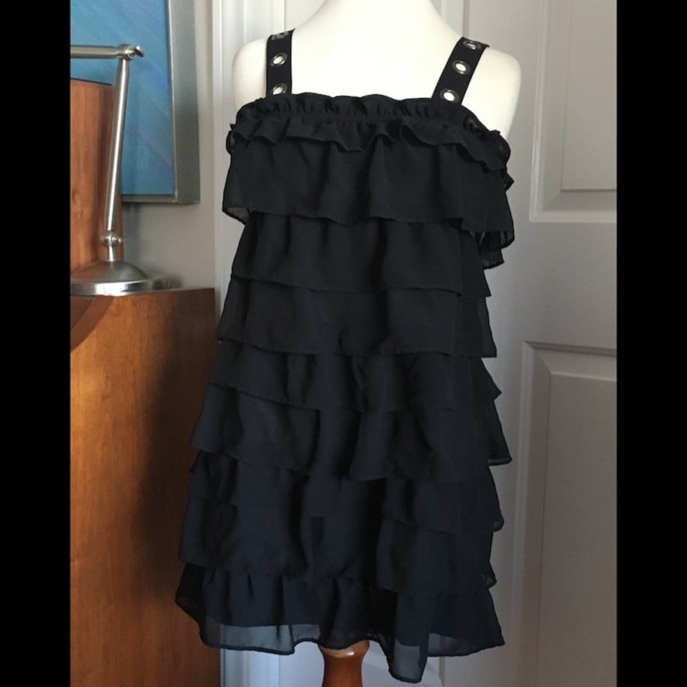 Zara Tiered Little Black Dress